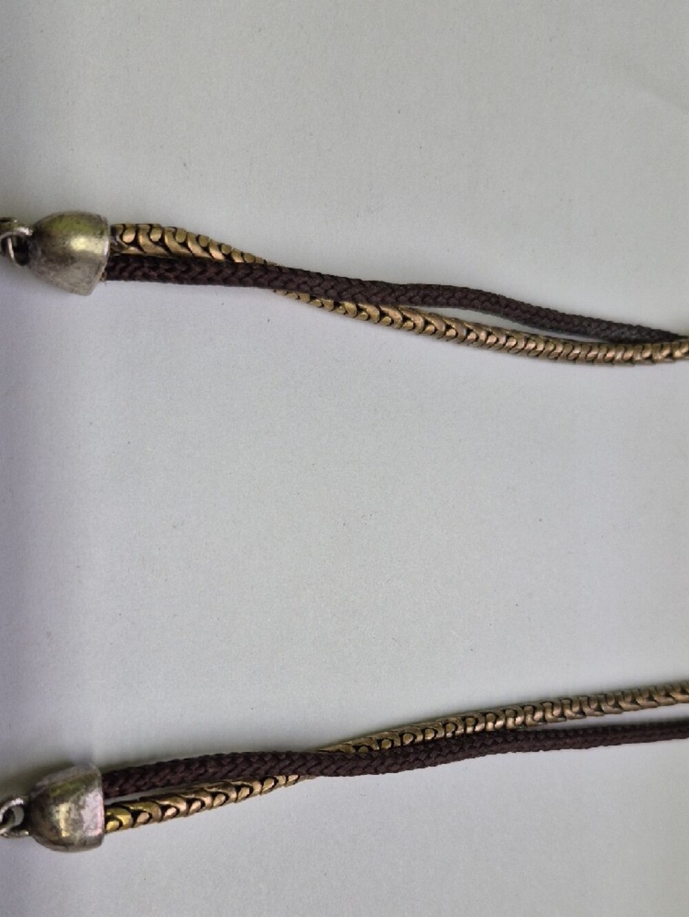Chico's Chunky Bohemian Brown Wood & Silver-Tone Bead Necklace - Picture 4 of 5